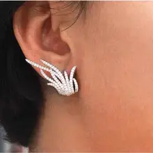 ACCKING Fire блестящие элегантные большие серьги-гвоздики для женщин, серьги, модные ювелирные изделия, brincos Ohrringe, манжета, Букле д 'Орель