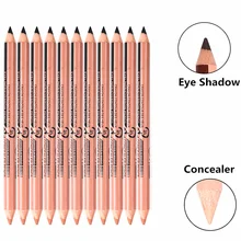 12 шт./компл. 2 в 1 тени для век+ консилер две головы водонепроницаемый подводка для глаз пудра консилер макияж наборы