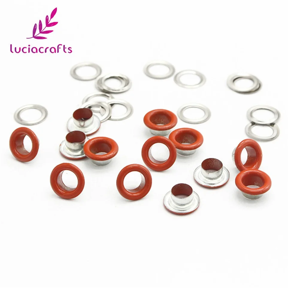 Lucia crafts 50 наборов 10,5*6,5*5 мм Металлические Люверсы для скрапбукинга поделки DIY украшения одежды куклы люверсы аксессуары G1301