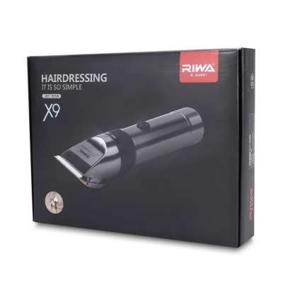 Tanie RIWA X9 profesjonalna maszynka do strzyżenia włosów elektryczna maszynka do strzyżenia włosów trymer ścinanie włosów maszynka do golenia maszynka do włosów golarka dla mężczyzn ue wtyczka