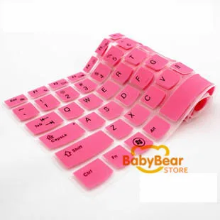 Силиконовый чехол для клавиатуры протектор кожи для Dell Inspiron 15CR 15MR Inspiron 15 5000 US раскладка клавиатуры - Цвет: pink