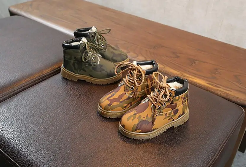 Children's camouflage snow boots-10