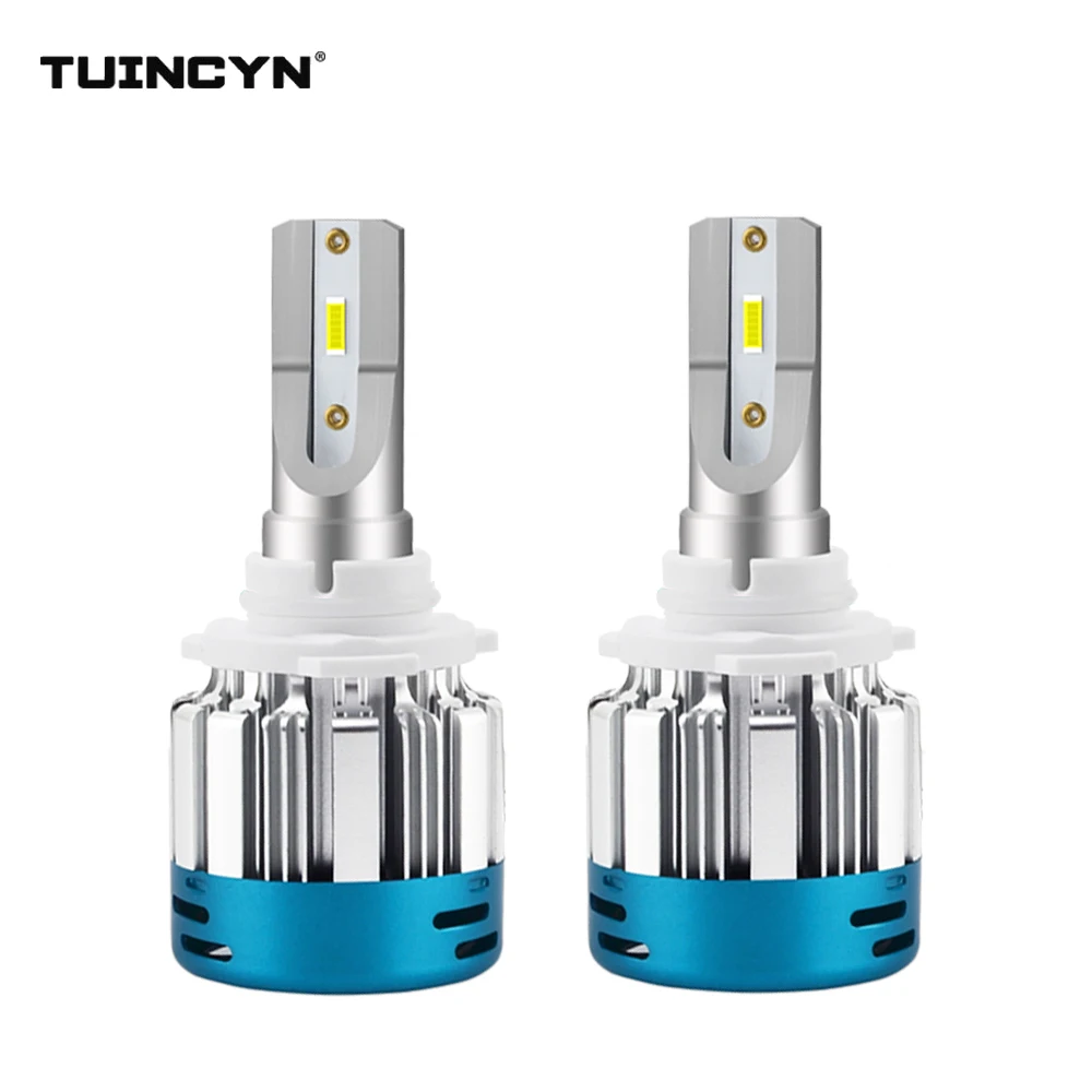 

TUINCYN 2Pcs Car LED Headlight Bulb Kit H7 H10 9005 9006 LED CSP 4000LM Super Bright LED Chips 6000K White LED Lamp