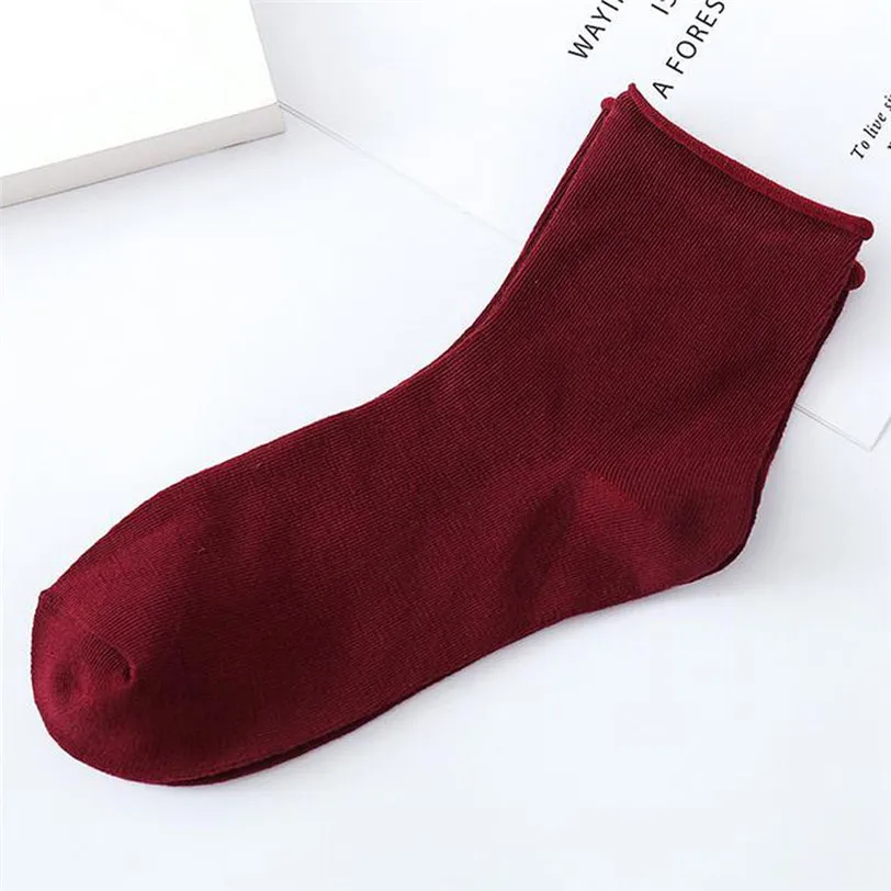fashion solid funny socks women pure happy socks cotton women's short socks casual meia dropshipping 30SP20 (11)