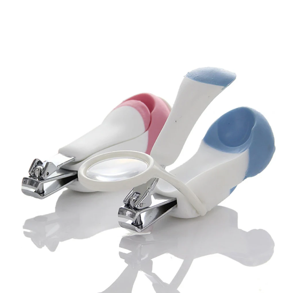 Magnifier Stainless Steel Nail Clippers Magnifying Glass Attached Baby Children Adults Manicure Tool Kids Grooming Kit baby