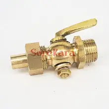 Латунный слив petcock запорный клапан 3/" BSP папа резьба к розетке сварной для топлива газа масла воздуха