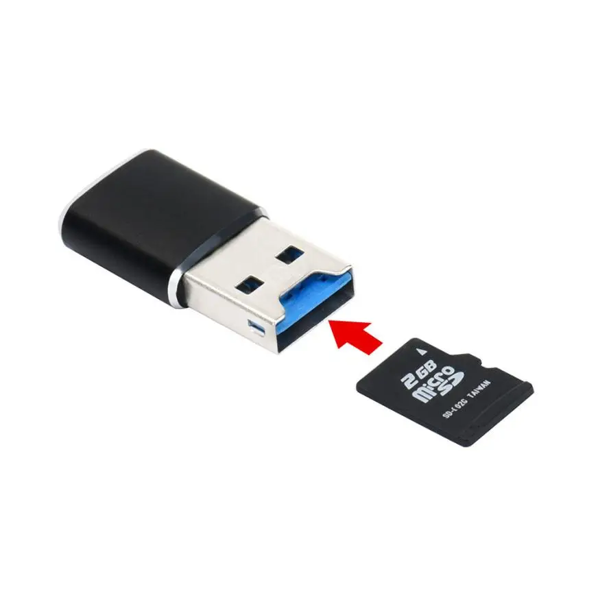 EC2 HIPERDEAL Мода USB 3,0 Mini Card Reader/MICRO SD/SDXC Алюминий TF Card Reader Mar27 Прямая поставка