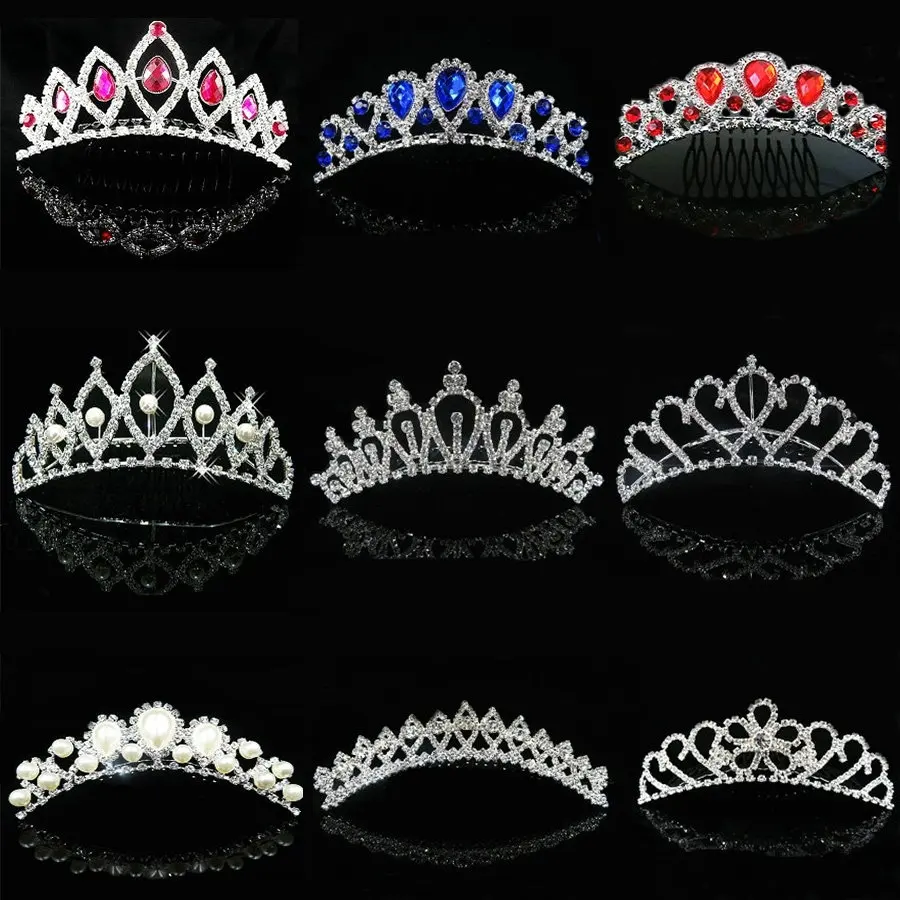 

2018 New Girls tiara crown Wedding Jewelry Bridal Flower princess crystal rhinestone Tiara Headband Accessories Prom Party Gift