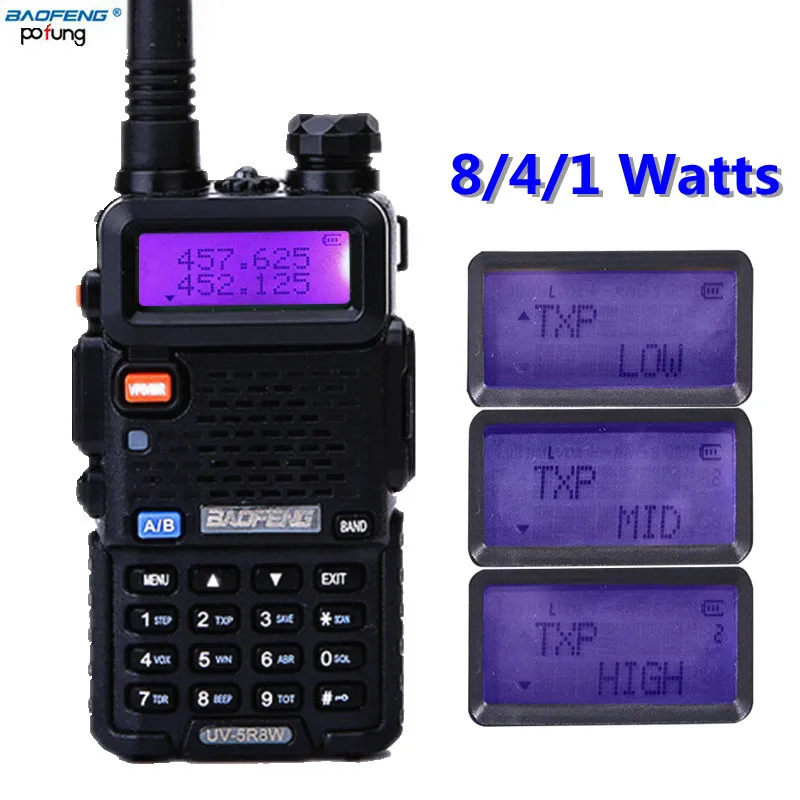 

2019 Baofeng UV-5R High Power 8W Powerful walkie talkie Ham Two Way Radio 8Watts cb radio 10 km long range upgrade of BF UV5R