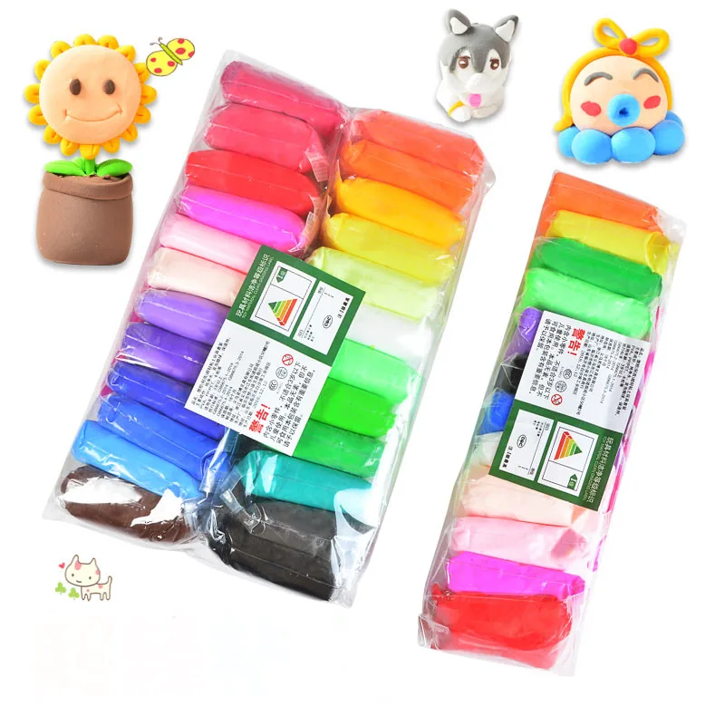 

36/24/12 Colors Air Dry Light Clay With 3 Tool Educational Toy Colorful Plasticine Polymer Creative DIY Soft Clay Toy Kid Girl