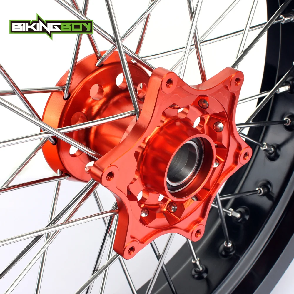 BIKINGBOY 1" x 3,5" 1" x 4,5" Supermoto передние задние колеса диски комплекты для KTM 125-540 все модели SX SXS XC XCW EXC EXCF 03-14