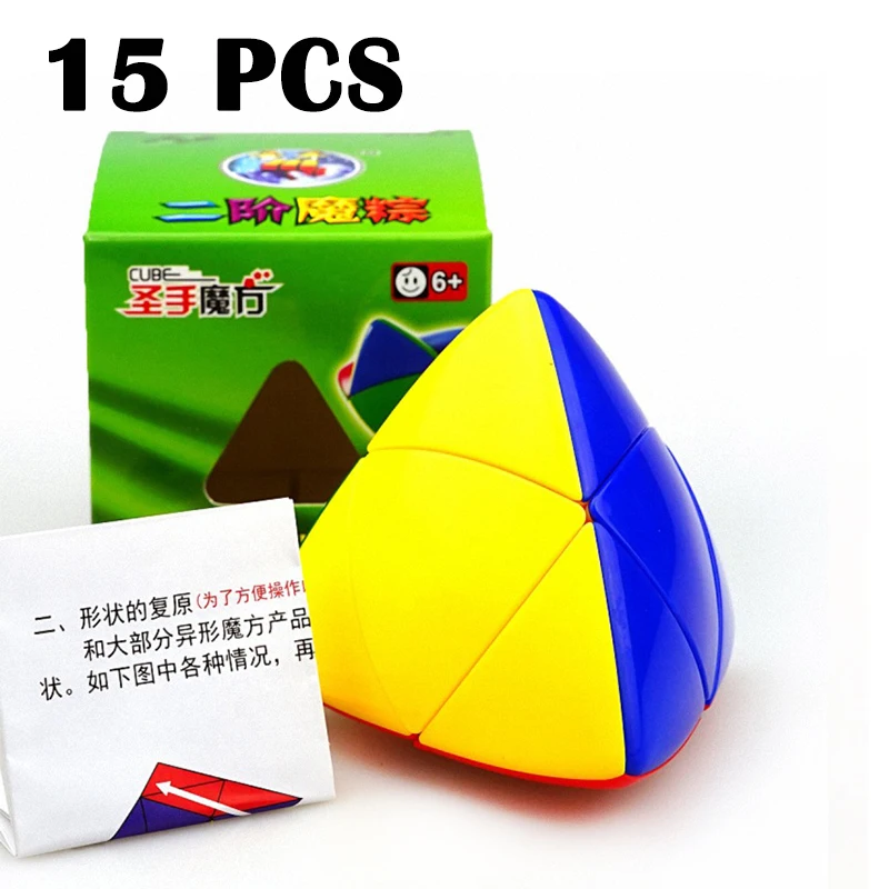 

15PCS ShengShou Rice dumpling Cubo magico 75mm Smooth Strange-shape Magic cube Non sticker Puzzle cube Education Toys Neo Cube