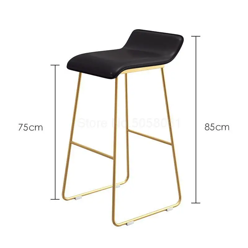 Nordic bar stool casual home simple creative wrought iron bar chair front desk red coffee high stool - Цвет: ml12