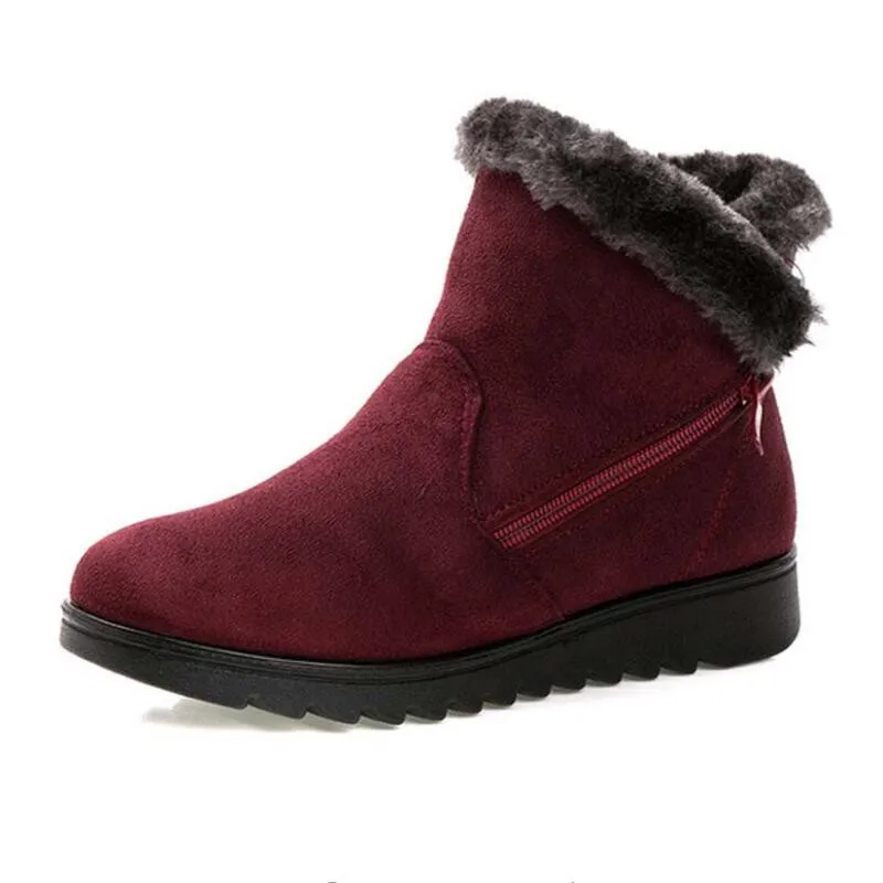 

Women Ankle Boots New Fashion Waterproof Wedge Platform Winter Warm Snow Boots Shoes For Female