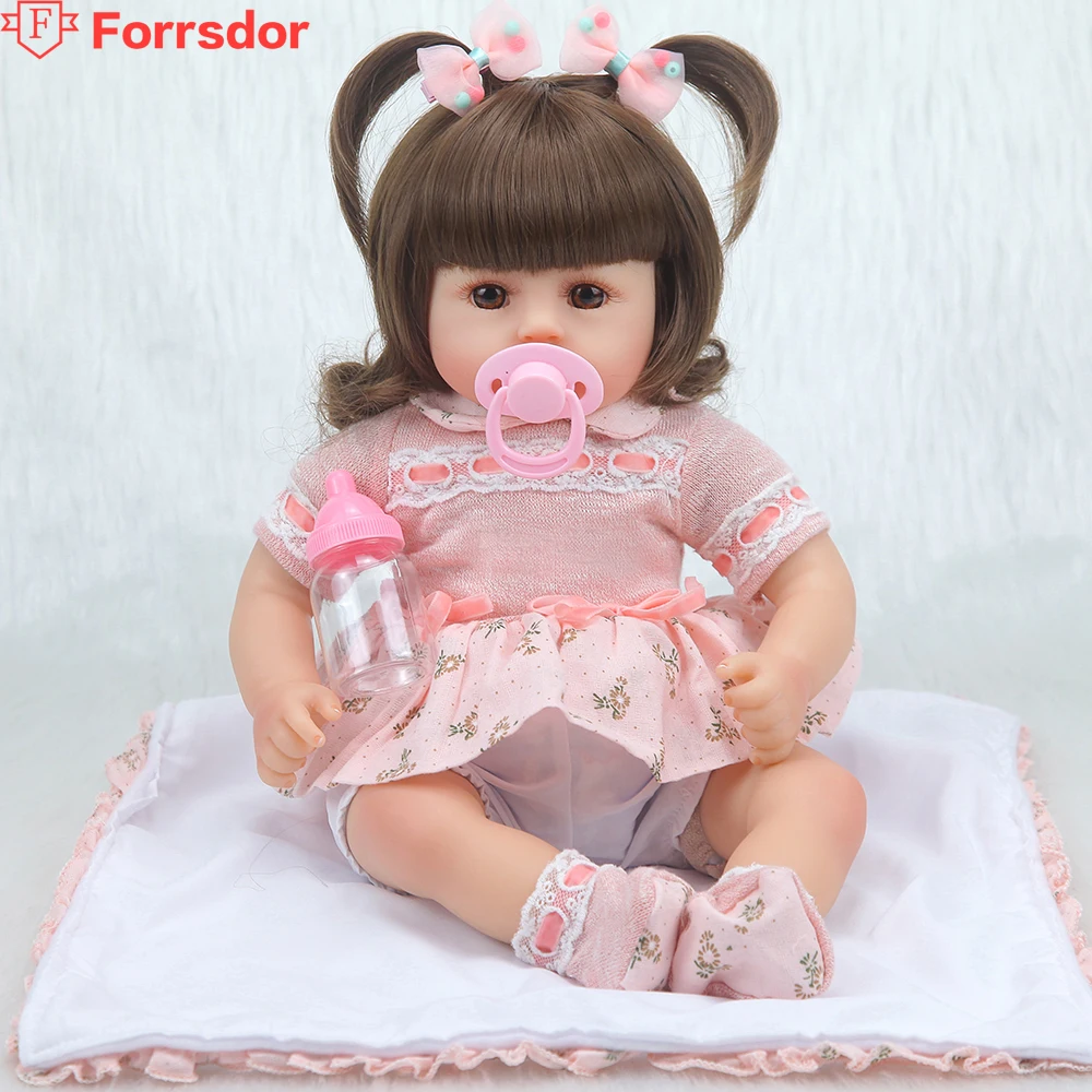 Forrsdor 42 см мягкий силикагель Reborn Baby Doll последний день рождения и рождественские