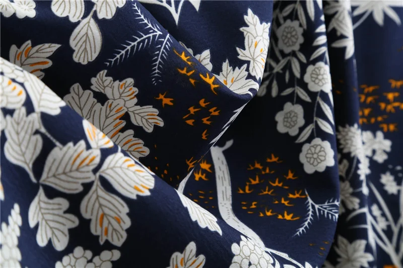 Kostlich 2018 Summer Hepburn Vintage Dress V-Neck Floral Print Dresses Women Big Swing Dress Plus Size S-2XL With Sashes Bow (39)