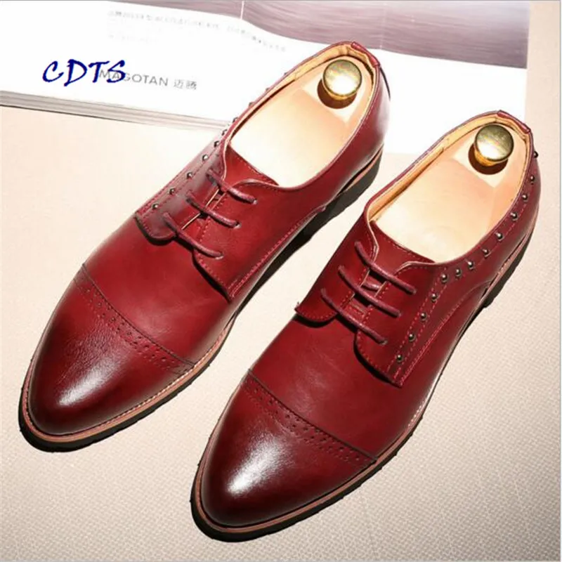 

LLXF Plus size:38-41 42 Spring/Autumn male Wedges Shoes fashion Pointed toe Rivets men's Party/Bussiness Flats Free shipping