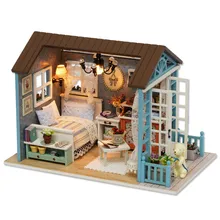 Кукольный дом DIY Миниатюрный Кукольный домик модель деревянные игрушки мебели casa de Boneca куклы игрушки дома подарок на день рождения лес раз