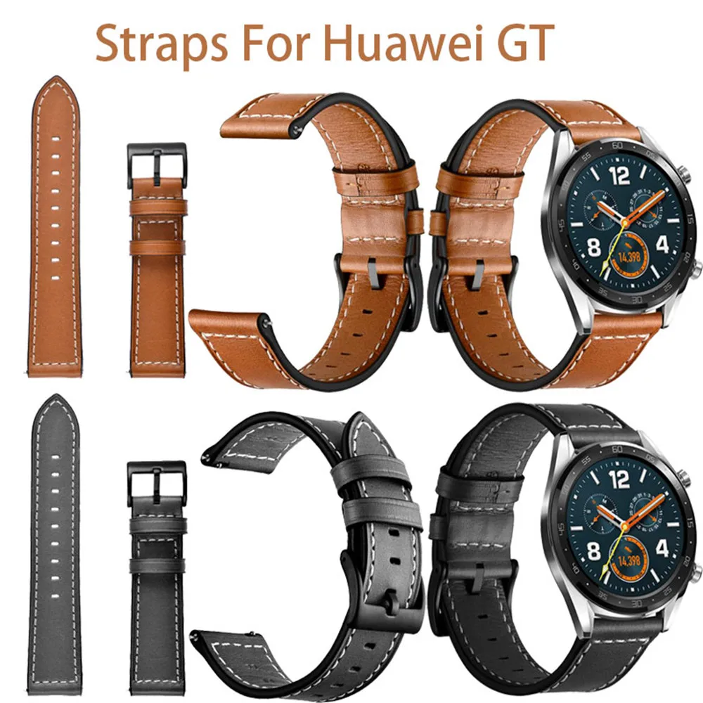 

Leather Watch Strap For Huawei Watch GT Replacement Sports Breathable Band Strap Smart Wearable Accessories
