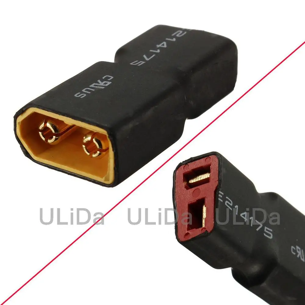 T Male to XT60 Male Plug to XT60 Female Adapter For RC LiPo Battery Plug HJ