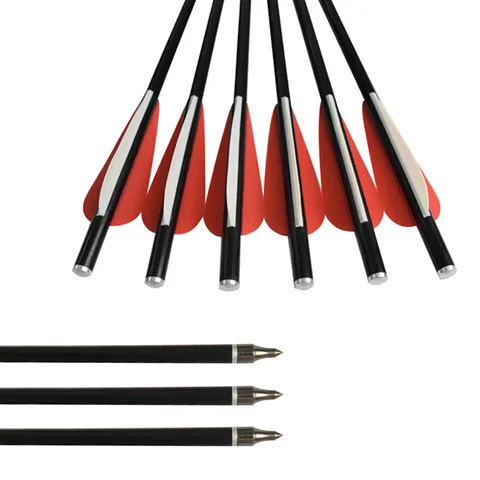 Fibra de Vidro Plana de Alumínio Tiro com Arco ao ar Seta Besta Parafusos 3 Tpu Aleta Nock Atirar Caça Livre Frete Grátis 14 16 18