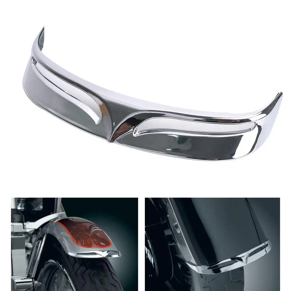 

Motorcycle Chrome Rear Mud Flap Trailing Edge Fender Flare Tip Mudguard Trim Cover For Harley Softail FLSTF Fat Boy 2007-2017
