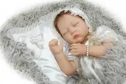 22 дюйма 55 см мягкий силиконовый ручной работы для новорожденных, для девочек куклы реалистичные новорожденных Baby Doll для малышей милый