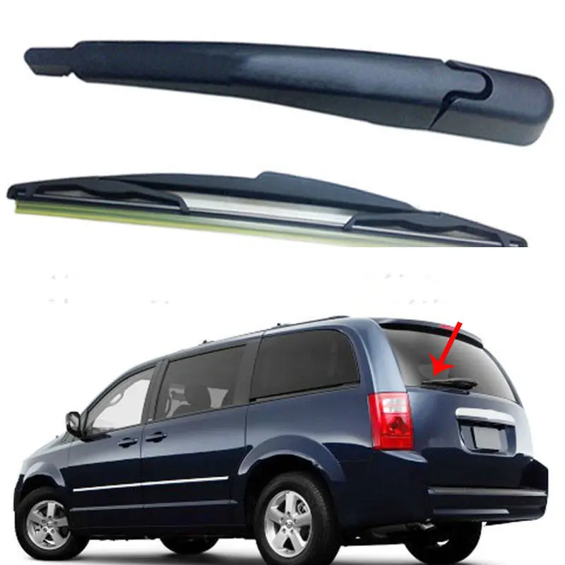 2pcs Black Rear Window Screen Windshield Windscreen Wiper Arm With Blade For Dodge Caravan For Chrysler Town & Country 2008-2009 2pcs Black Rear Window Screen Windshield Windscreen Wiper Arm With Blade For Dodge Caravan For Chrysler Town & Country 2008-2009