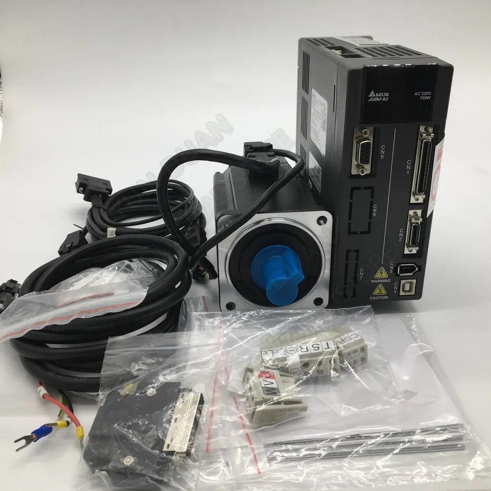 Новый Дельта A2 с тормозом 200W 0.2KW 220V 0.64Nm 3000 об/мин 60 мм ASD-A2-0221-L ECMA-C10602SS