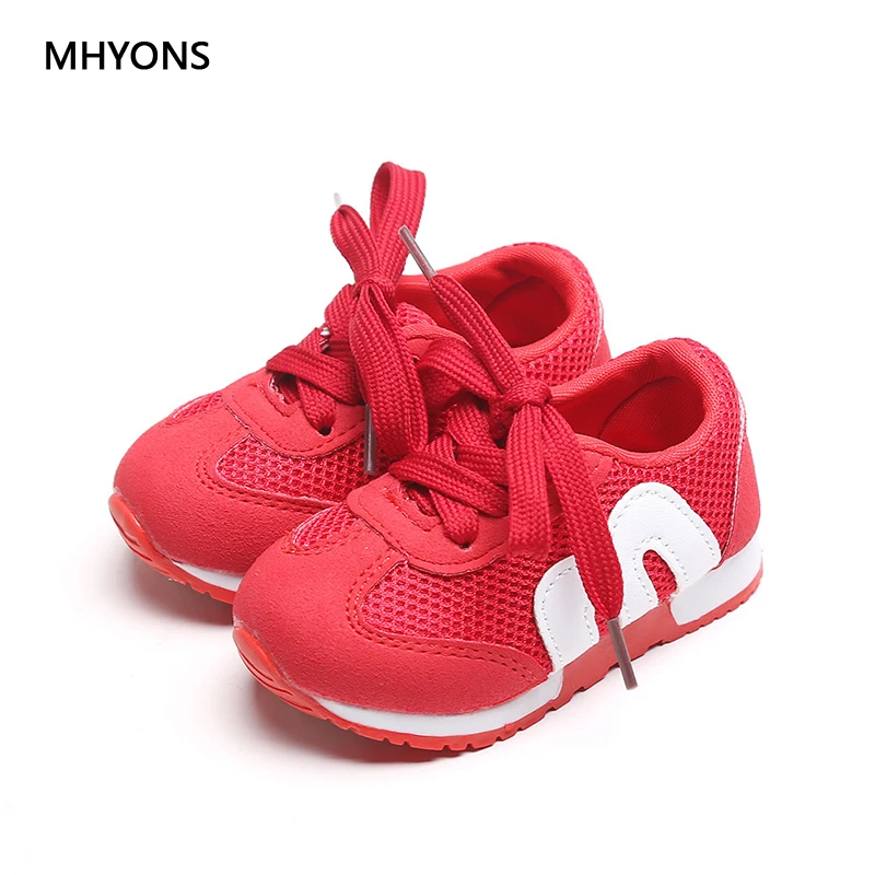 

2018 new children's mesh casual sports shoes letters printed shoes boys girls casual sports soft shoes girls shoes