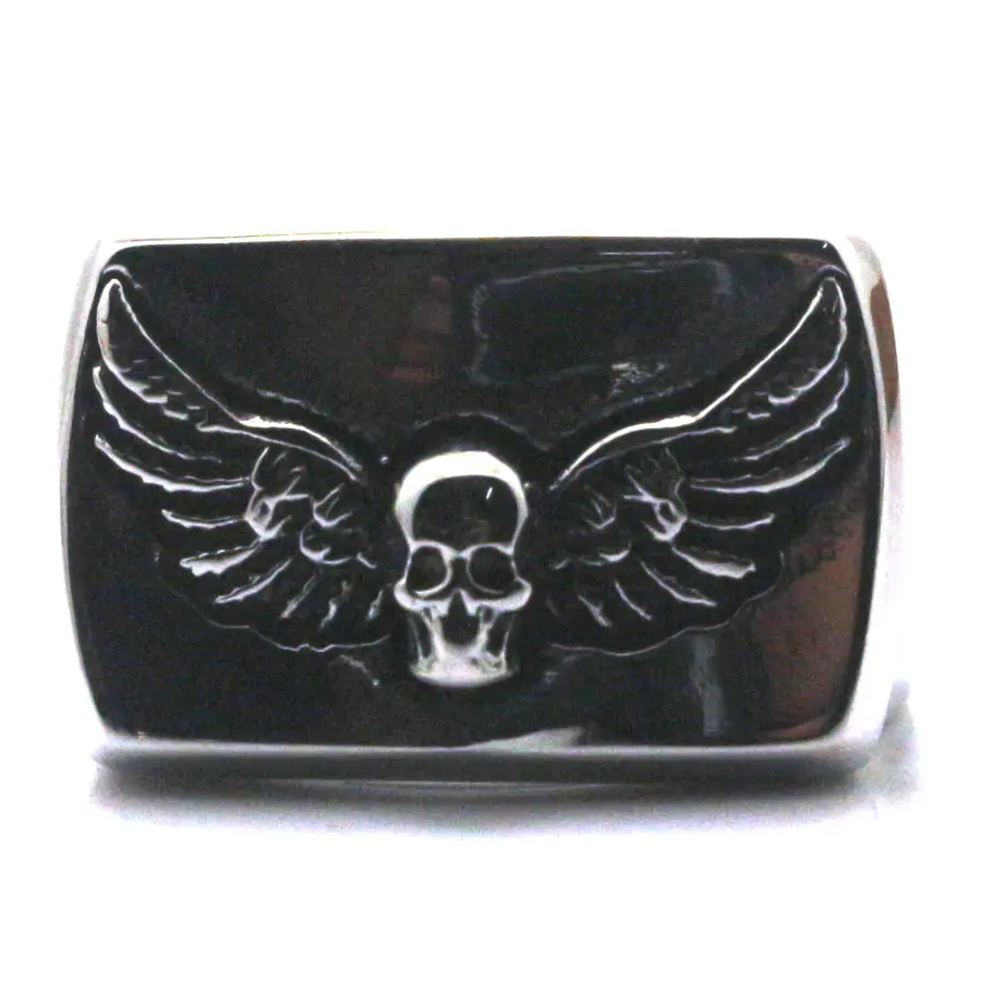 

Cool Ring Skull Wing 316L Stainless Steel Silver A Best Gift For Friend Free Shipping