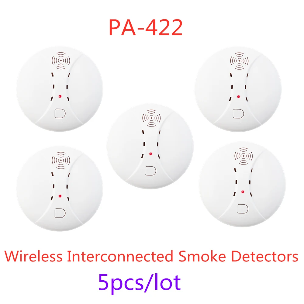 433MHz Independent Auto Dial Voice Wireless WIFI Fire Protection Smoke Detector Portable Alarm Sensors For security Alarm System - Цвет: Золотой