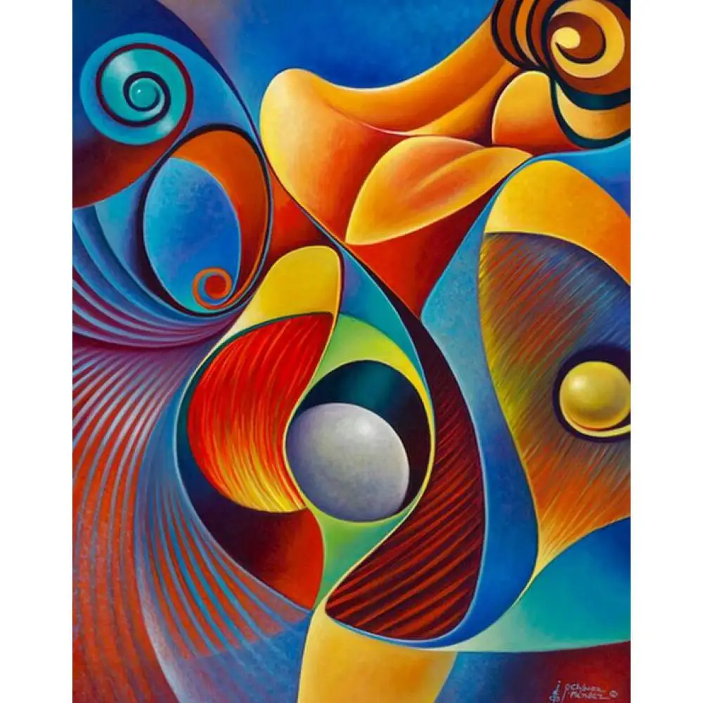 Ongebruikt Handgemaakte moderne schilderijen abstract schilderen kleurrijke IO-03