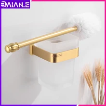Toilet Brush Holder Wall Mounted Brass Creative Bathroom Clean Cleaning Brush Accessories Bathroom Toilet Brush Set Glass Cup Toilet Brush Holder Wall Mounted Brass Creative Bathroom Clean Cleaning Brush Accessories Bathroom Toilet Brush Set Glass Cup