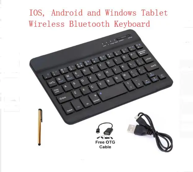 

case For Tablet Laptop phone iPad Support IOS Android System PhoneUniversal Mini Wireless mouse Wireless Bluetooth Keyboard+PEN