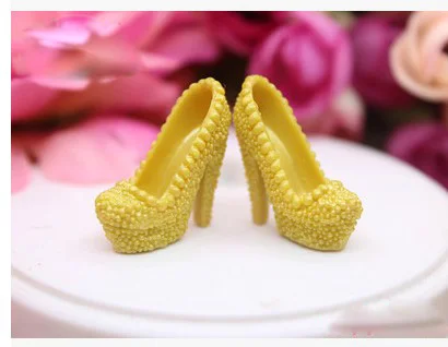 Разноцветная повседневная обувь на высоком каблуке; ботинки для 1:6; модная Милая кукольная обувь; BBI00183 - Цвет: 90