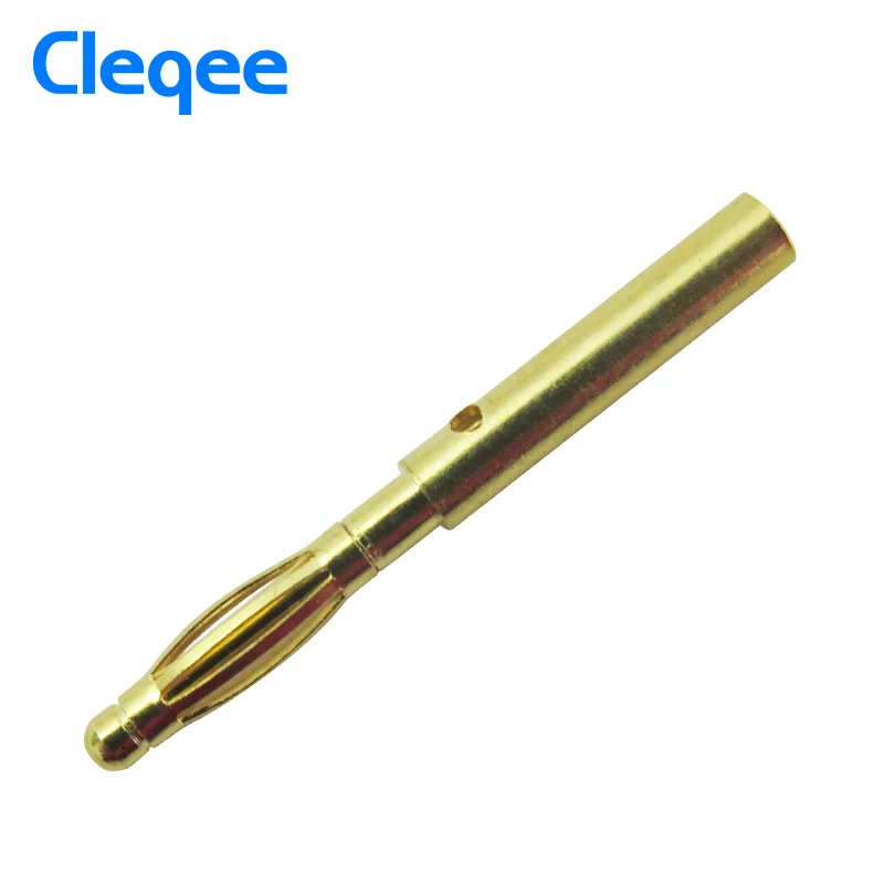 Cleqee P3012 10 шт. 2 мм банановый штекер Джек позолоченный медный Штабелируемый