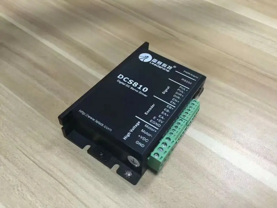 

New Original Leadshine DCS810 Brushed DSP Digital DC Servo Drive 18-80VDC 0-20A to Drive 50w 80w 120w Brushed DC Servo Motors