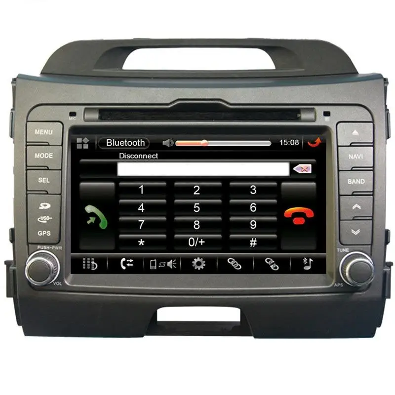 Автомобильный DVD плеер 7 &quotс GPS (опция) USB/SD AUX BT/TV аудио Радио стерео головное