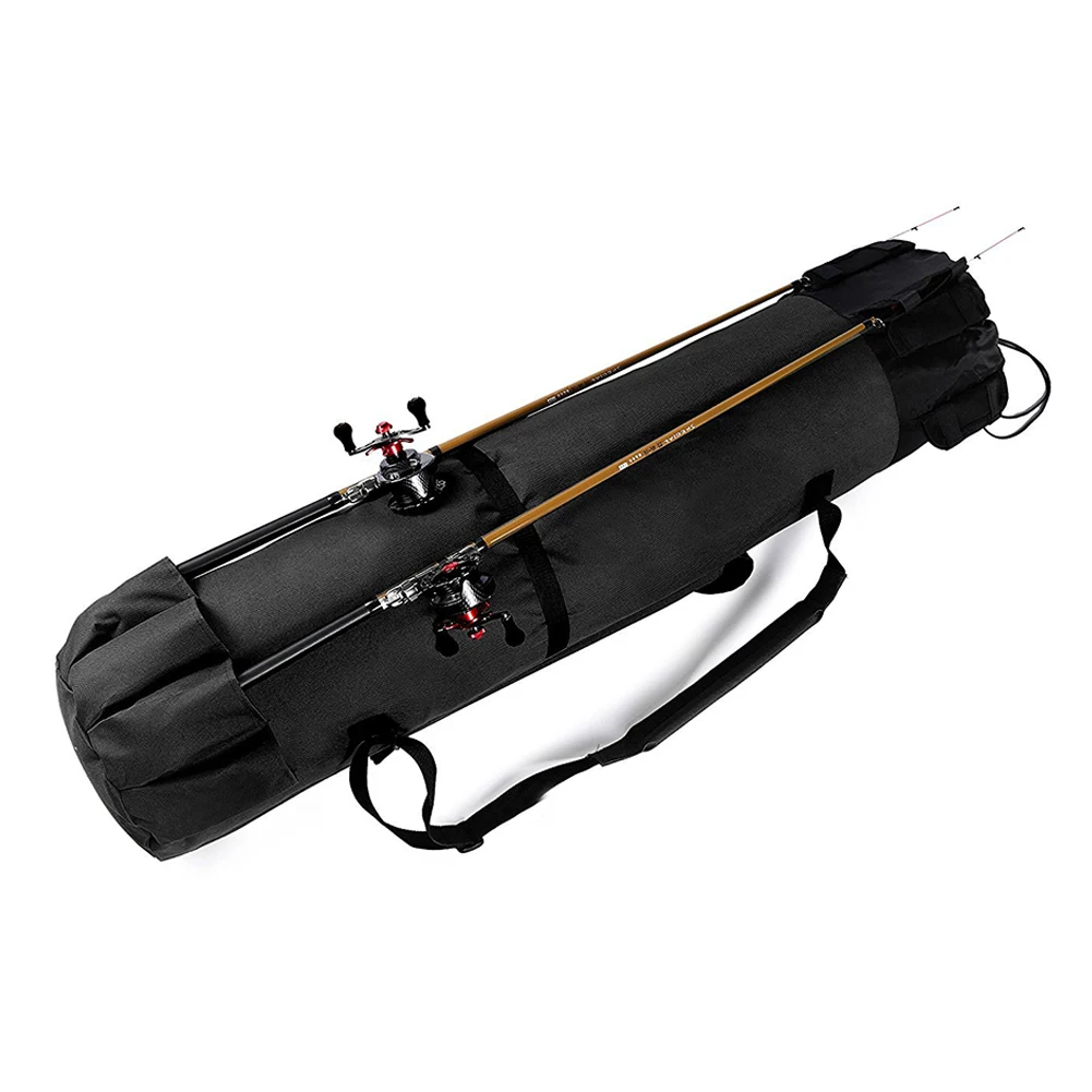 

Tackle Multifunctional Shoulder Rectangle Holder Large Capacity Fishing Rod Bag Portable Travel Organizer Reel Storage Case