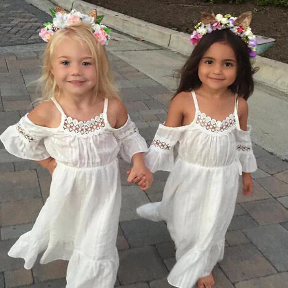 

Toddler Kid Baby Girl Beach Cover Up Summer Baby Girl Lace Off Shoulder Bikini Cover-Up Beach Dress Girl Swimwear Swimsuit
