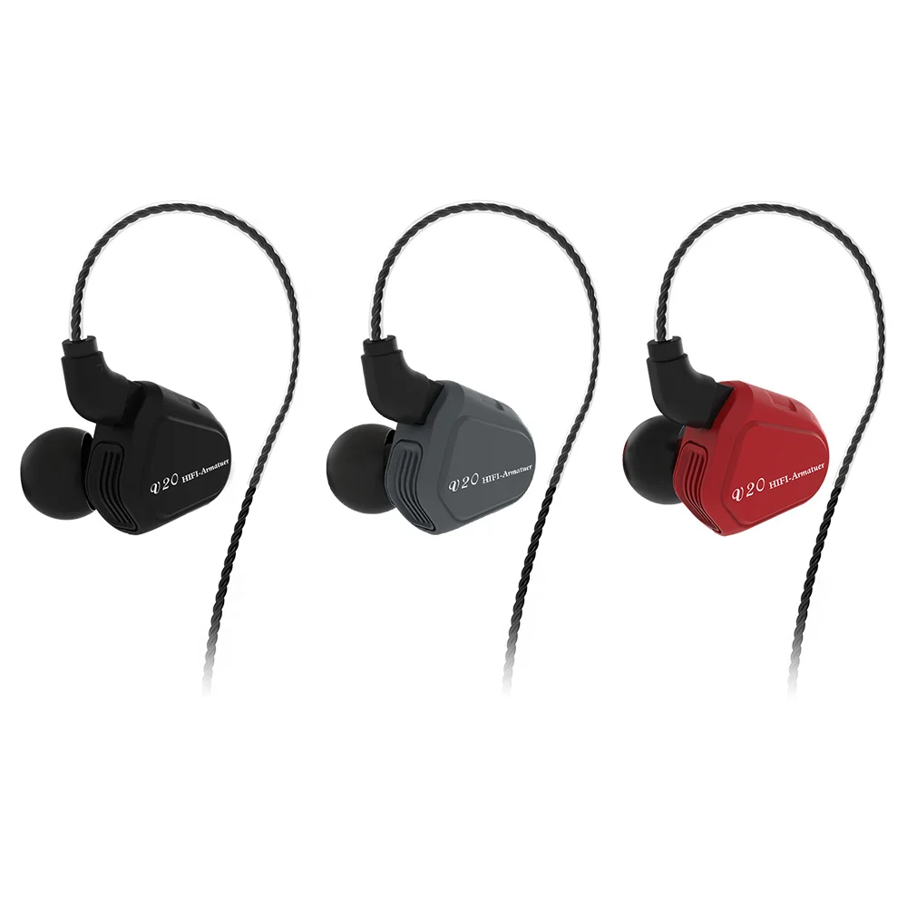 

TRN V20 DD+BA Hybrid In Ear Earphone HIFI DJ Monitor Running Sport Earbuds Earplug Headset With 2PIN Cable