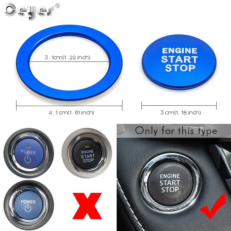 Start Engine Button Ring for TOYOTA (22)