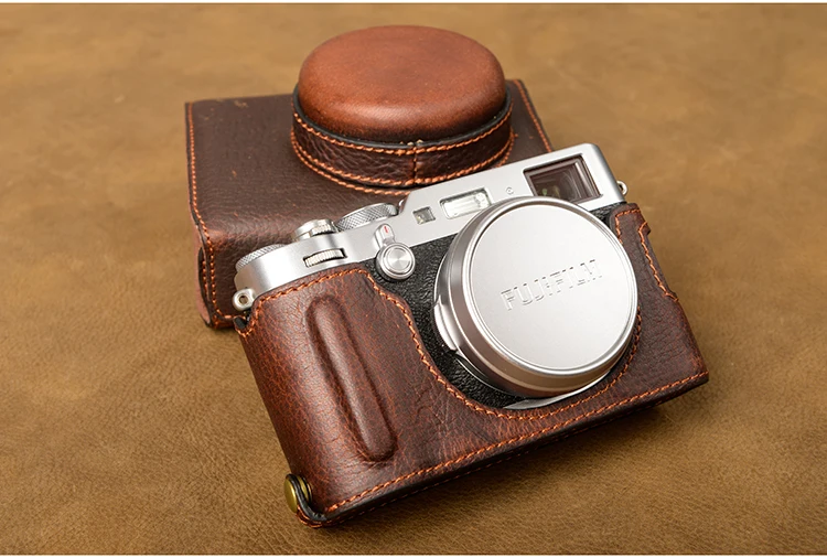 Бренд AYdgcam ручной работы из натуральной кожи чехол для камеры Fujifilm X100F X100-F камера сумка полное покрытие съемный аккумулятор
