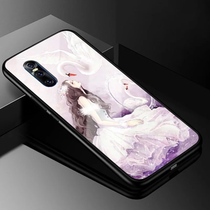 Мода Закаленное Стекло КРЫШКА ДЛЯ VIVO X27 Капа крышка VivoX27 Чехол Мягкий силиконовый чехол твёрдая обложка 6,39 ''для vivox 27 Чехлы для iPad Pro