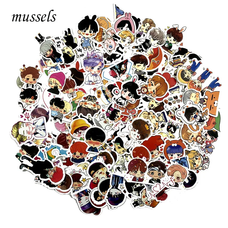

120 Pcs/Set Cute Expression Stickers Cartoon Q Version Sticker For Luggage Laptop Notebook Refrigerator For Kid