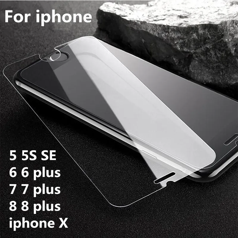 Закаленное Стекло 2.5D для iphone 8 Plus x Толщина 0.1 мм 9 H Премиум Экран протектор iPhone 7 6S 5
