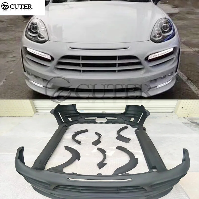 

958.2 HM style FRP Wide body kit front bumper rear bumper side skirts apron wheels eyebrows for Porsche Cayenne 958.2 15-17