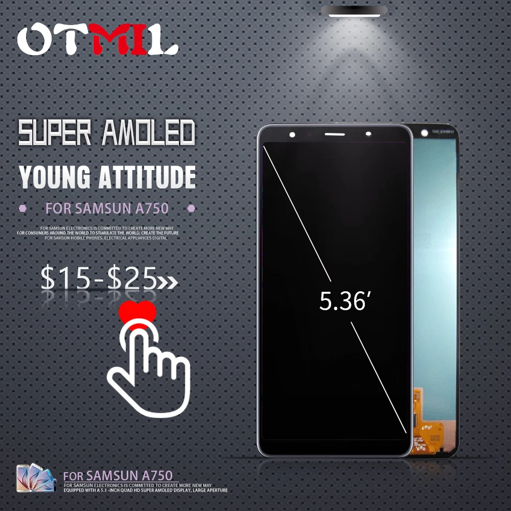 

OTMIL 6.0"AMOLED For SAMSUNG A750 LCD Display Touch Screen Digitizer For SAMSUNG Galaxy A7 2018 LCD A750F A750FD A750 Display #1