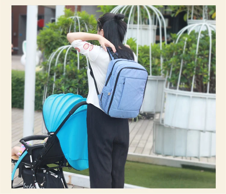 Бизнес Стиль удобные для беременных Пеленки сумки Водонепроницаемый гладкая молния детские пеленки мешок большой Ёмкость подгузник сумка